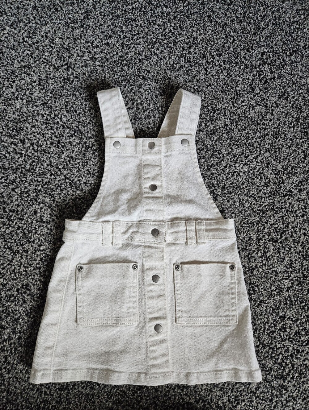 Seed Heriatge Denim White Pinafore Dress Size 4